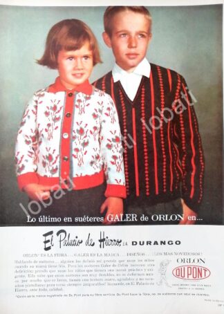 CARTEL ANTIGUO ORIGINAL DE TIENDA EL PALACIO DE HIERRO DURANGO /341