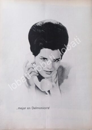 CARTEL ANTIGUO ORIGINAL DE RESTAURANT DELMONICO´S Y MEXICANA DE AVIACION 1969 /334