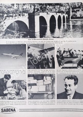 CARTEL ANTIGUO ORIGINAL DE AEROLINEAS SABENA 1965 /331
