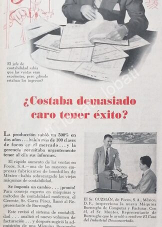 CARTEL ANTIGUO ORIGINAL DE FOCOS S.A Y EL GERENTE GARZA PEREZ 1953 /320