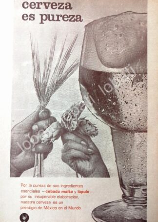 CARTEL ANTIGUO ORIGINAL DE ASOCIACION NACIONAL DE FABRICANTES DE CERVEZA 1974 /315