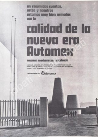 CARTEL ANTIGUO ORIGINAL DE INICIA LA PLANTA DE AUTOS CHRYSLER TOLUCA 1969 AUTOMEX /301