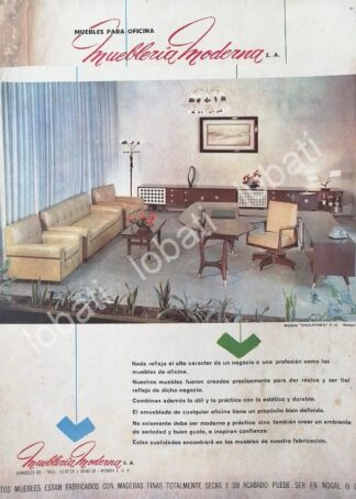 CARTEL ANTIGUO ORIGINAL DE MUEBLERIA MODERNA 1962 (DONCELES No65 D.F) /470