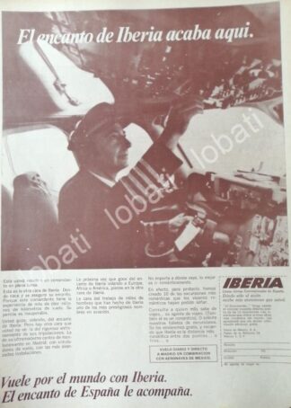 CARTEL ANTIGUO ORIGINAL DE AEROLINEAS IBERIA 1970s /440