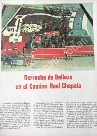 CARTEL ANTIGUO ORIGINAL DE HOTEL CAMINO REAL, CHAPALA, GUADALAJARA 1970 /428