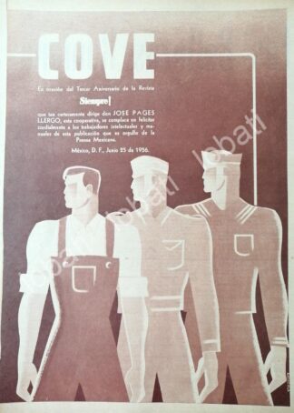 CARTEL ANTIGUO ORIGINAL DE ROPA Y UNIFORMES COVE S.A FELICITA A LA REVISTA SIEMPRE 1956 /413
