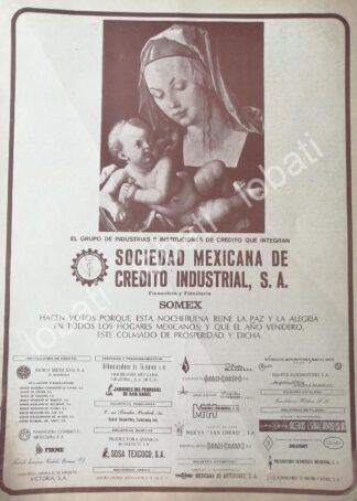 CARTEL ANTIGUO ORIGINAL DE BANCO SOMEX 1969 /149
