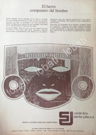 CARTEL ANTIGUO ORIGINAL DE CERAMICA SANTA JULIA 1960 /408 MUY RARO