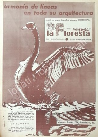 CARTEL ANTIGUO ORIGINAL DE HOTEL LA FLORESTA, GUADALAJARA 1969 /406