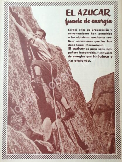 CARTEL ANTIGUO ORIGINAL DE CAMPAÑA NACIONAL DE CONSUMO DE AZUCAR 1955 / 398