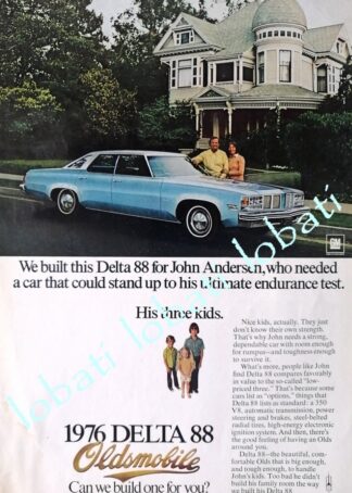 CARTEL ANTIGUO ORIGINAL DE AUTOS OLDSMOBILE DELTA 88 1976 /634