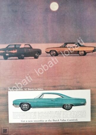 CARTEL ANTIGUO ORIGINAL DE AUTOS GM BUICK LESABRE 1967 /627