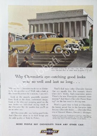CARTEL ANTIGUO ORIGINAL DE AUTOS CHEVROLET BEL AIR 1951 /617