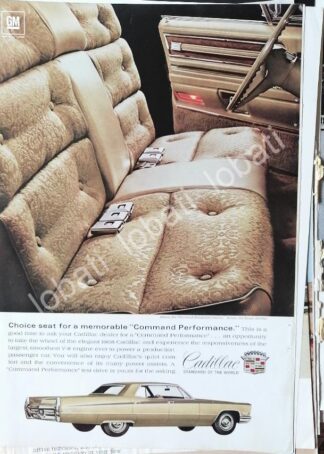 CARTEL ANTIGUO ORIGINAL DE AUTOS CADILLAC DEVILLE 1968 /614