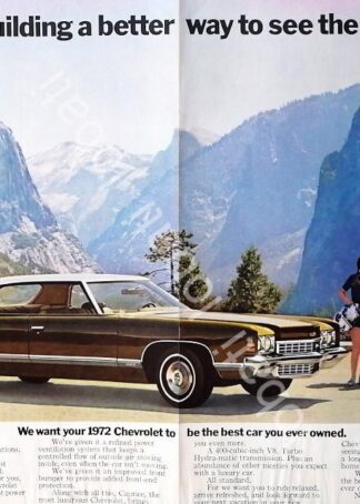CARTEL ANTIGUO ORIGINAL DE AUTOS CHEVROLET CAPRICE SEDAN 1972 /612