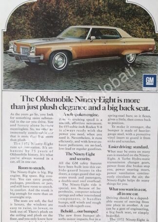 CARTEL ANTIGUO ORIGINAL DE AUTOS OLDSMOBILE 97 1971 /606