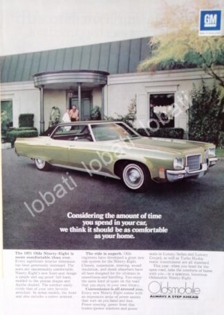 CARTEL ANTIGUO ORIGINAL DE AUTOS OLDSMOBILE 97 1971 /605