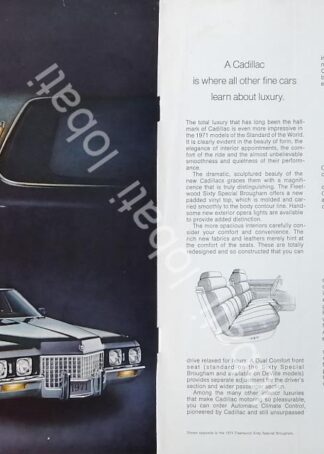 CARTEL ANTIGUO ORIGINAL DE AUTOS CHEVROLET CADILLAC 1971 /602
