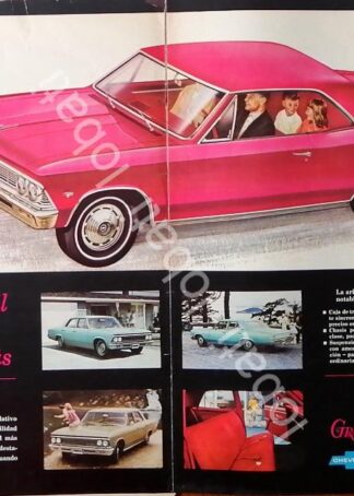 CARTEL ANTIGUO ORIGINAL DE AUTOS CHEVROLET GRAN CHEVELLE 1966 /581