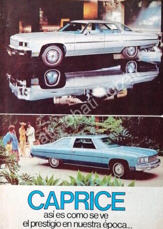 CARTEL ANTIGUO ORIGINAL DE MINI CARTEL AUTOS CHEVROLET caprice 1976 /571