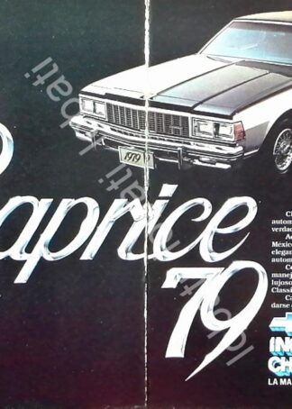 CARTEL ANTIGUO ORIGINAL DE MINI CARTEL AUTOS CHEVROLET CAPRICE 1979 /567
