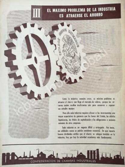 CARTEL ANTIGUO ORIGINAL DE 3 AFICHES. CONFEDERACION DE CAMARAS INDUSTRIALES 1956 /592 - Image 4