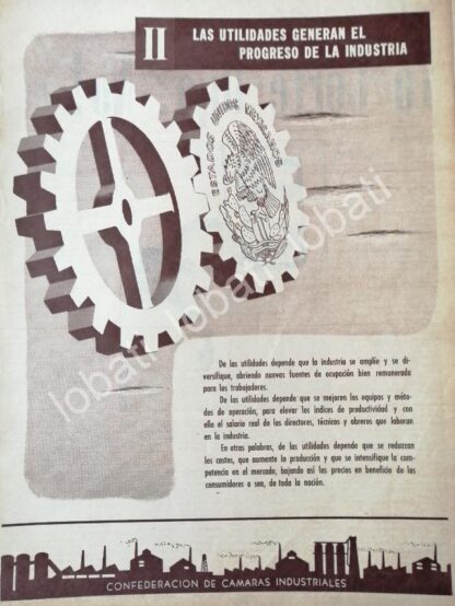 CARTEL ANTIGUO ORIGINAL DE 3 AFICHES. CONFEDERACION DE CAMARAS INDUSTRIALES 1956 /592 - Image 3