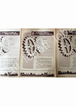 CARTEL ANTIGUO ORIGINAL DE 3 AFICHES. CONFEDERACION DE CAMARAS INDUSTRIALES 1956 /592