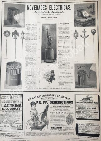 CARTEL ANTIGUO ORIGINAL DE NOVEDADES DE LA TIENDA ABOILARD 1895 /584 MUY RARO