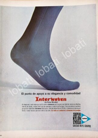 CARTEL ANTIGUO ORIGINAL DE CALCETINES INTERWOVEN & CYDSA, CELULOSA Y DERIVADOS MONTERREY 1966 /568