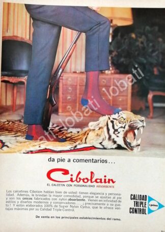 CARTEL ANTIGUO ORIGINAL DE CALCETINES CIBOLAIN Y CYDSA, CELULOSA Y DERIVADOS 1961 /562