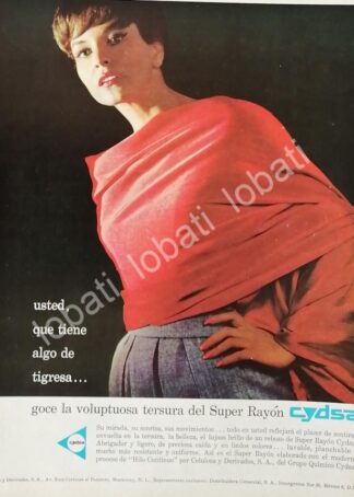 CARTEL ANTIGUO ORIGINAL DE SUPER RAYON DE CYDSA, CELULOSA Y DERIVADOS 1961 MONTERREY /597