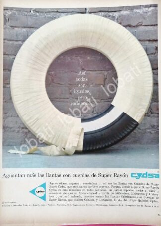 CARTEL ANTIGUO ORIGINAL DE SUPER RAYON DE CYDSA, CELULOSA Y DERIVADOS 1961 MONTERREY /596
