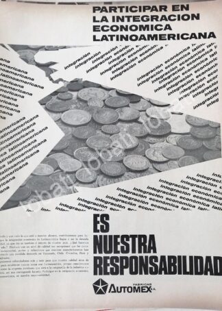 CARTEL ANTIGUO ORIGINAL DE PLANTA DE AUTOS CHRYSLER AUTOMEX S.A 1968 /577
