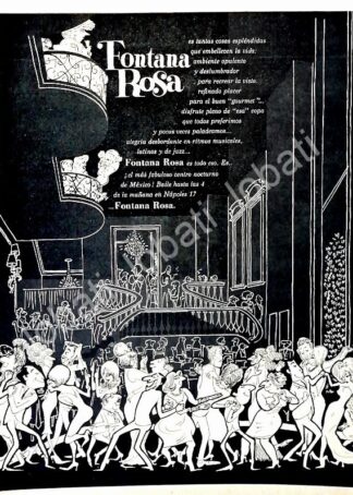 CARTEL ANTIGUO ORIGINAL DE CENTRO NOCTURNO FONTANA ROSA /567