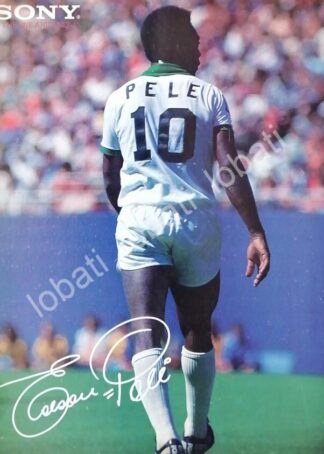 CARTEL ANTIGUO ORIGINAL DE EL FUTBOLISTA PELE Y SONY 1980s /582 /FEP
