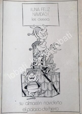 CARTEL ANTIGUO ORIGINAL DE TIENDA EL PALACIO DE HIERRO 1970s /571
