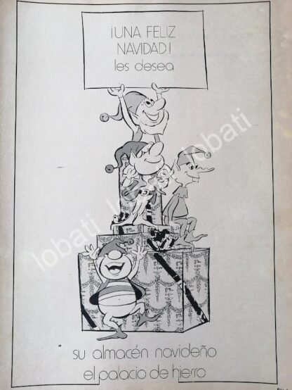 CARTEL ANTIGUO ORIGINAL DE TIENDA EL PALACIO DE HIERRO 1970s /571