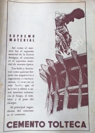 CARTEL ANTIGUO ORIGINAL DE CEMENTO TOLTECA OLIMPIADAS 1968 /555