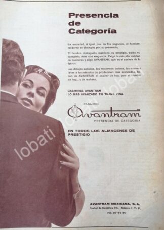 CARTEL ANTIGUO ORIGINAL DE CASIMIRES AVANTRAM MEXICANA S.A 1960s / 533