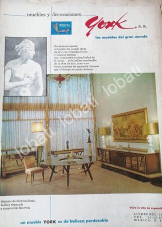 CARTEL ANTIGUO ORIGINAL DE FABRICA DE MUEBLES MYDSA, MUEBLES YORK 1970s /525 MUY RARO