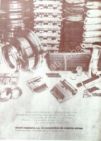 CARTEL ANTIGUO ORIGINAL DE OLIVETTI MEXICANA S.A 1974 /523