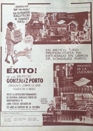CARTEL ANTIGUO ORIGINAL DE EDITORIAL GONZALEZ PORTO 1960s /510 Y RIUS