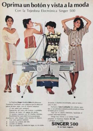 CARTEL ANTIGUO ORIGINAL DE MINI CARTEL. MAQUINAS DE COSER SINGER 1960s /234