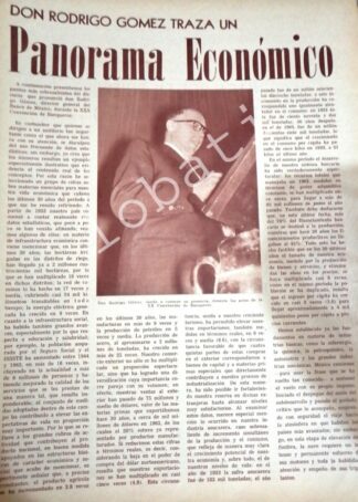 CARTEL ANTIGUO ORIGINAL DE RODRIGO GOMEZ EN CONVENCION DE BANQUEROS 1960s /219