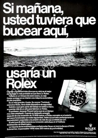 CARTEL ANTIGUO ORIGINAL DE RELOJES ROLEX OYSTER PERPETUAL 1960s / 76