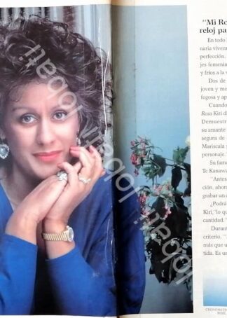 CARTEL ANTIGUO ORIGINAL DE KIRI TE KANAWA Y RELOJES ROLEX 1980s / 72 /FEP