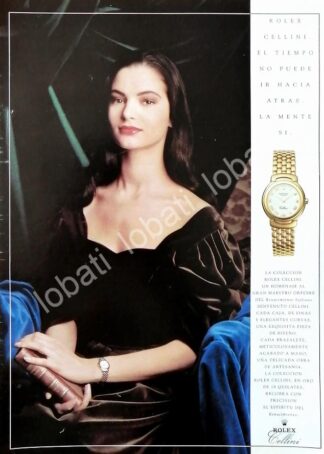 CARTEL ANTIGUO ORIGINAL DE RELOJES ROLEX CELLINI 1980s / 70
