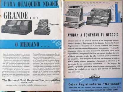 CARTEL ANTIGUO ORIGINAL DE SET DE 6 AFICHES SUMADORAS Y REGISTRADORAS AÑOS 40s-50s /247 - Image 2