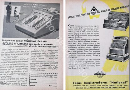 CARTEL ANTIGUO ORIGINAL DE SET DE 6 AFICHES SUMADORAS Y REGISTRADORAS AÑOS 40s-50s /247 - Image 3
